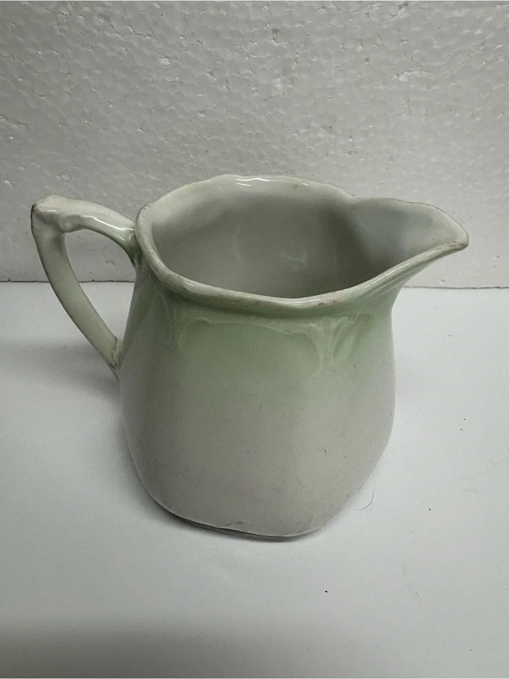 Antique German Porcelain Pitcher Transferware Monk Playing Violin